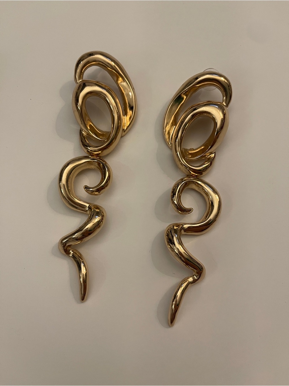 Vintage Chunky Large Gold Earrings